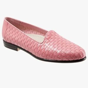 BRAND NEW WOMEN TROTTERS WOVEN BASKETWEAVE LEATHER LOAFERS FLAT
